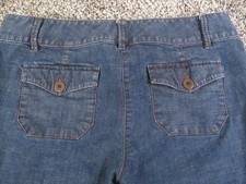 Ann Taylor LOFT Straight Jeans Womens 10P Blue Medium Wash Mid Rise 30x28
