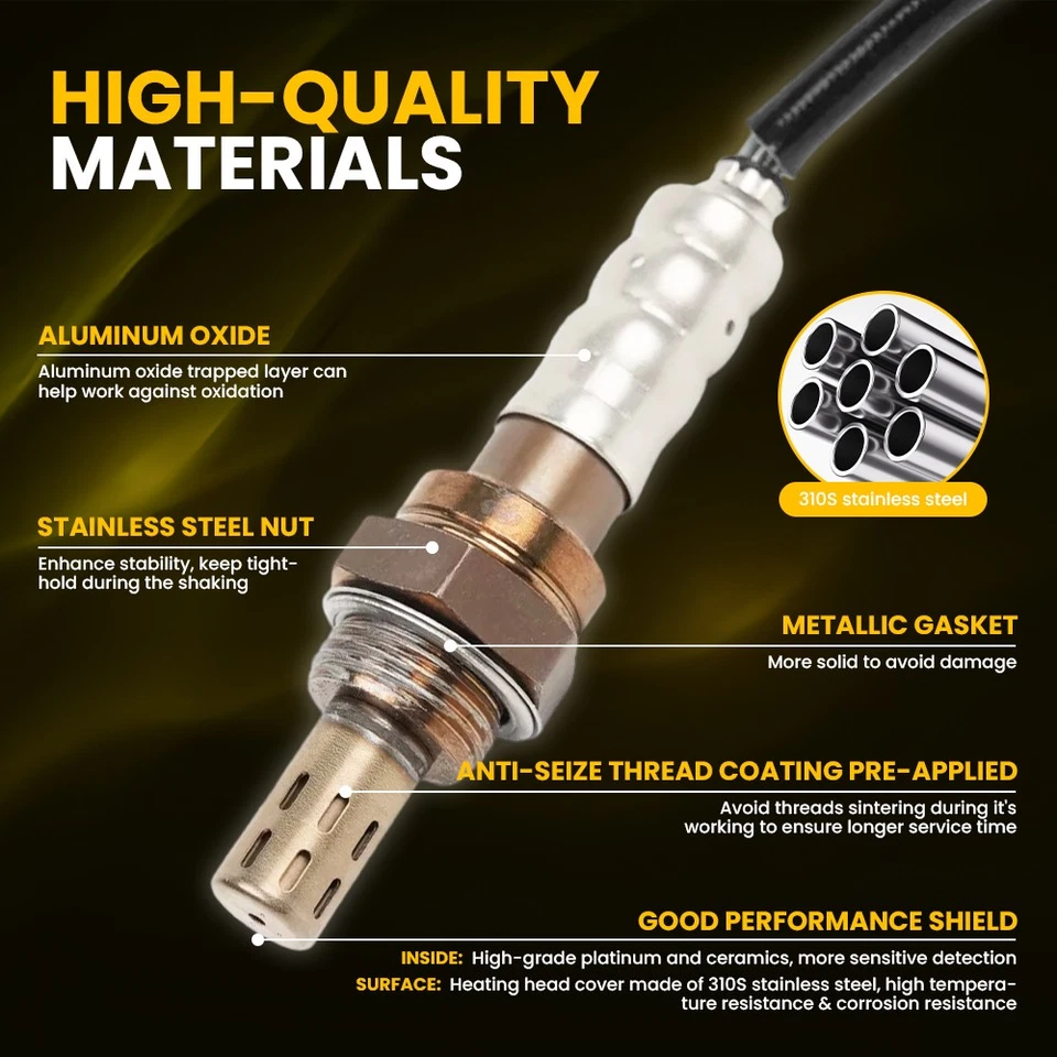 4x Sensor de oxígeno aguas arriba y aguas abajo para Jeep Wrangler 2001-2018 234-4228 234-4229 EAH Foto 4 de 4