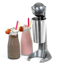 LIVIVO 100W Retro Milkshake Maker 500ml Stand Mixer for Cold Drinks Silver R687