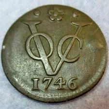 Certificate of Authenticity 1746 New York Penny VOC Holland Dutch Colonial Cent