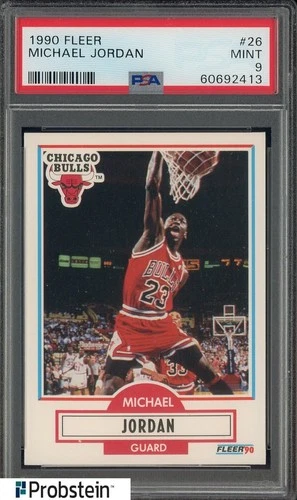 ​Michael Jordan 1990 Fleer Card #26 PSA 9 MINT Chicago Bulls