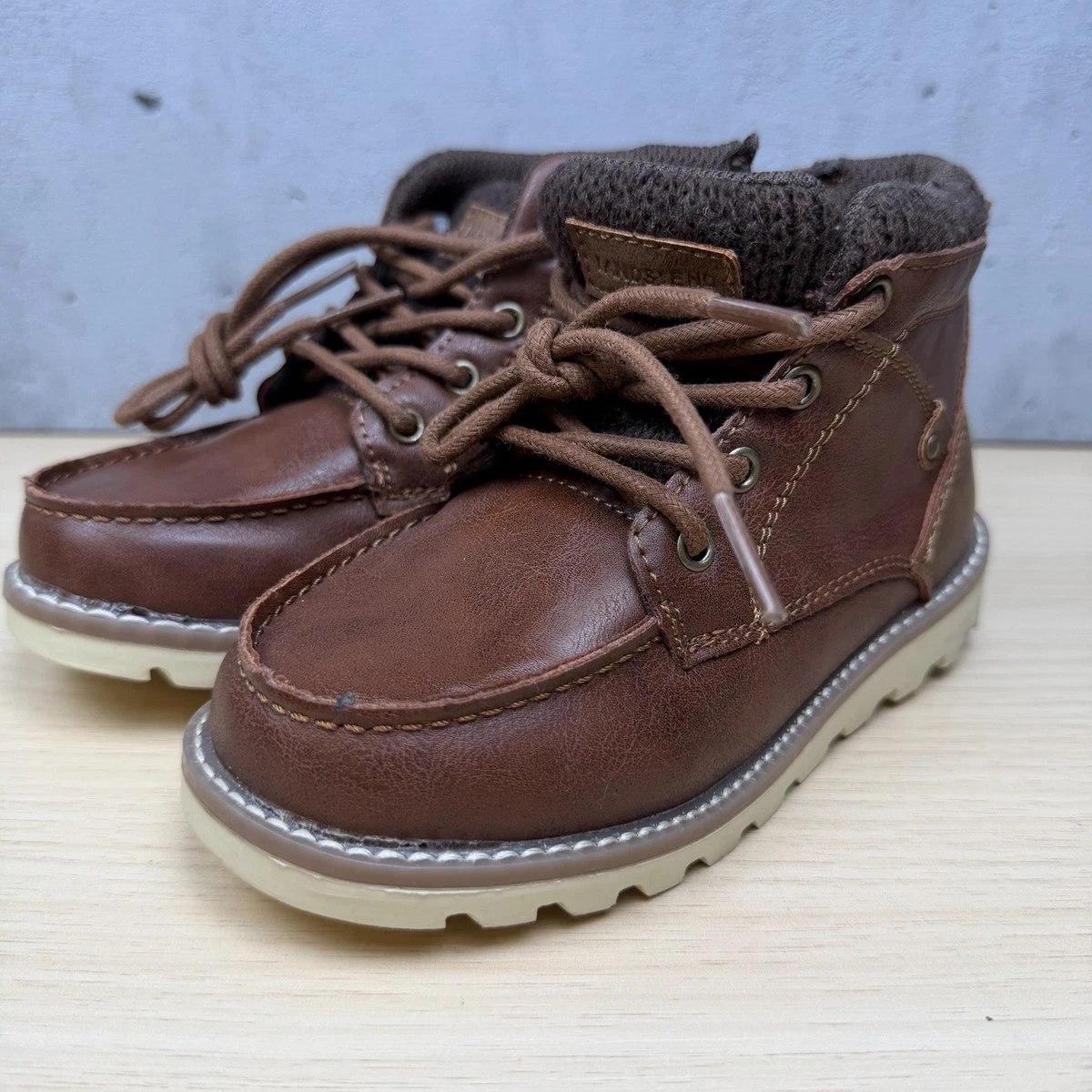 Lands\' End Brown Leather Chukka Boots with Moc Toe Lands main image 3