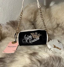 NWT Juicy Couture Key To Juicy Convertible Wristlet - Liquorice - Heart Mirror