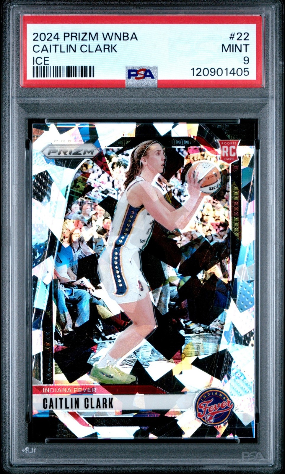 2024 Panini WNBA Prizm Basketball Caitlin Clark #22 RC Rookie Ice PSA 9