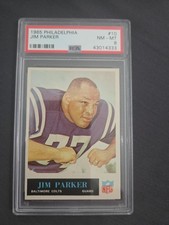 1965 PHILADELPHIA #10 JIM PARKER BALTIMORE COLTS HOF PSA 8 NM-MT 🏈