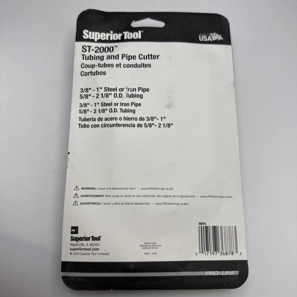 Lot of 3 SuperiorTool Tubing Pipe Cutter 3/8" - 2 1/8" O.D. 1" Steel Or Iron NEW - Image 4 of 4