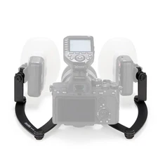 Durable Dual Flash Bracket for Professional Photography with Adjustable Angles