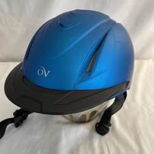Ovation Deluxe Schooler Riding Helmet Equestrian, Blue, S/M 52-56 