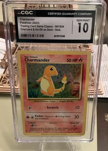 Charmander 001/034 Classic Collection CGC 10 Gem Mint Pokemon Card