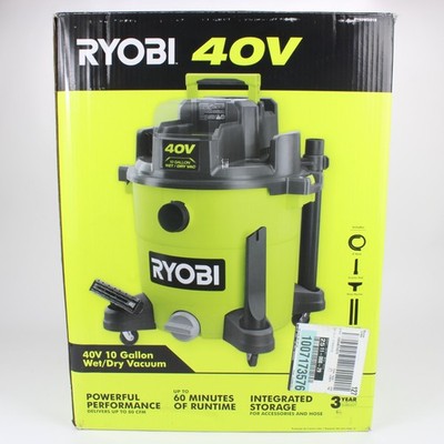 Ryobi 40V 10 Gal. Cordless Wet/Dry Vacuum (Tool Only) RY40DW01