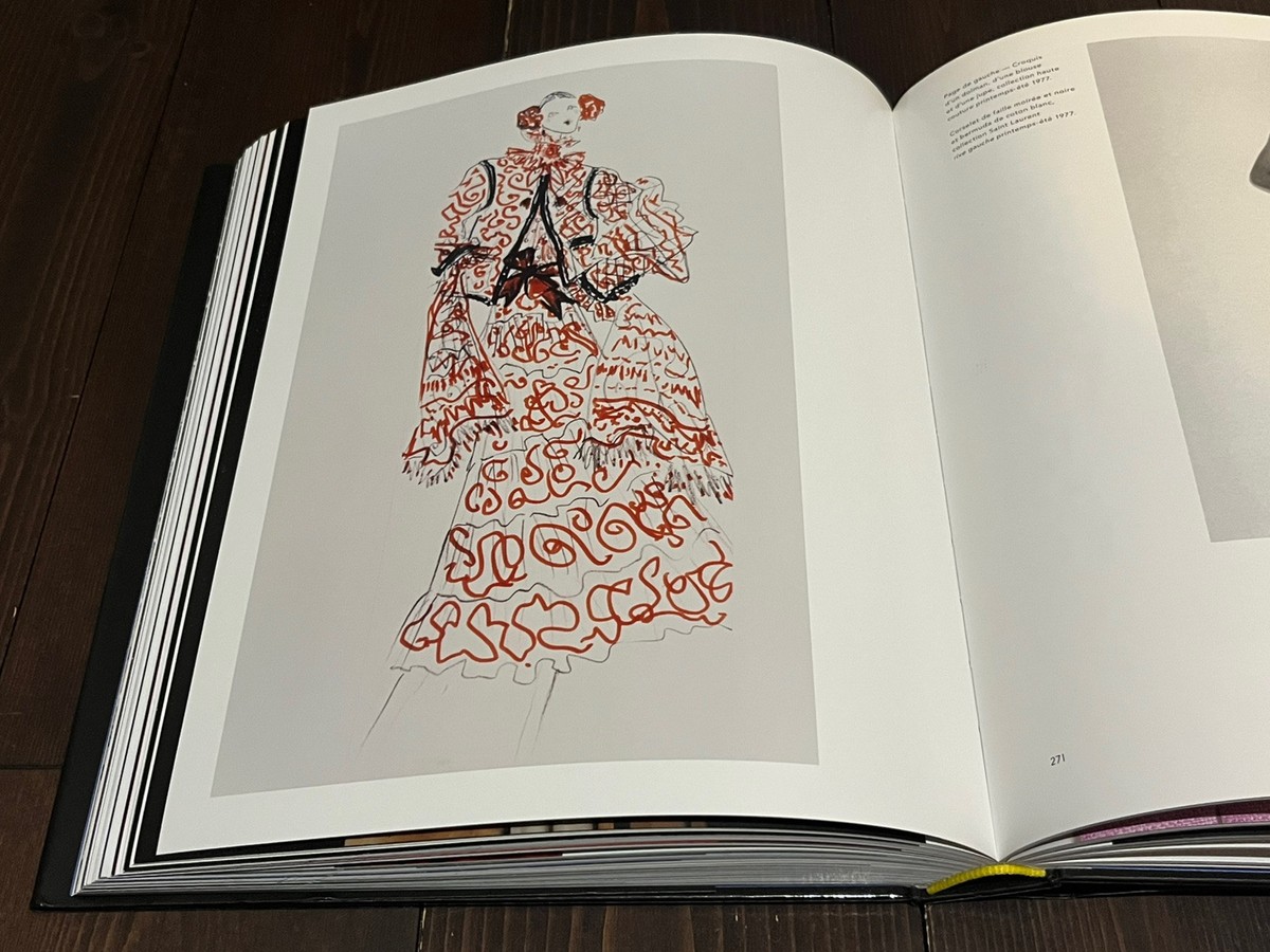 YVES SAINT LAURENT YSL ART FASHION DESIGN BOOK HARD COVER