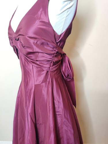 Nicole Miller Collection Fit Flare Midi Dress Size 2 Womens Tie Back Bow - Picture 6 of 9