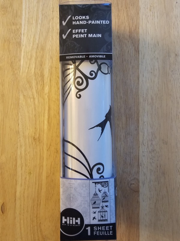 Removable Wall Graphics  Birdcage & Bird Design – 10.75" x 23" HIH by Hannah New