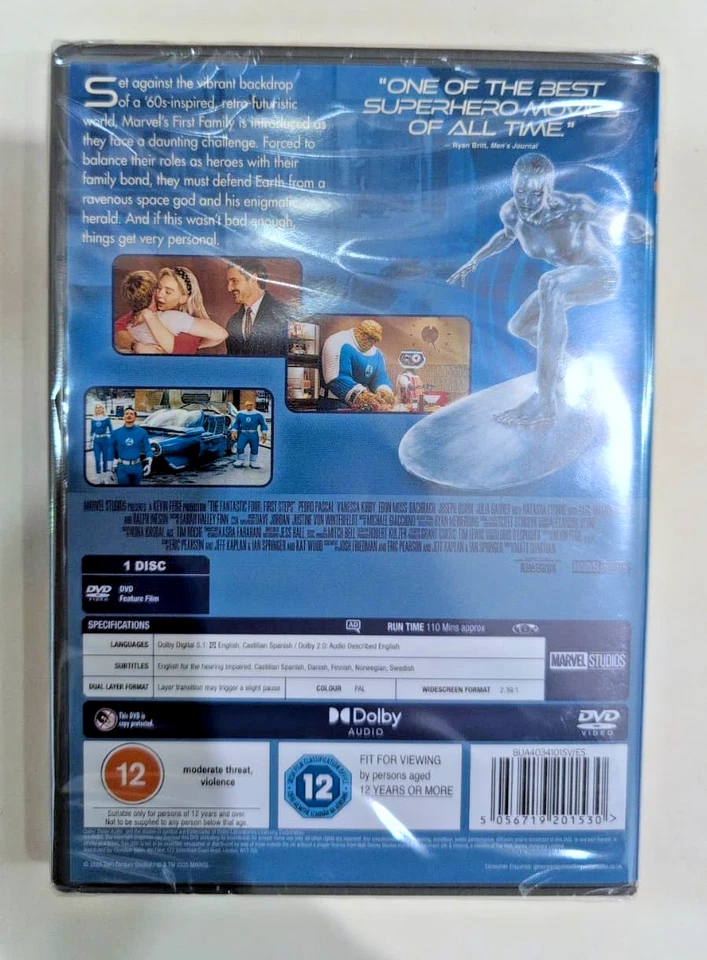 FANTASTIC 4 FIRST STEPS MARVEL STUDIOS BRAND NEW SEALED GENUINE UK DVD - Image 2 of 2