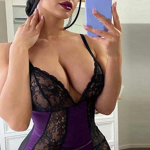 Pajamas Babydoll Inner Robe Sleepwear Lingerie For Women Sexy Silk New - Picture 4 of 6