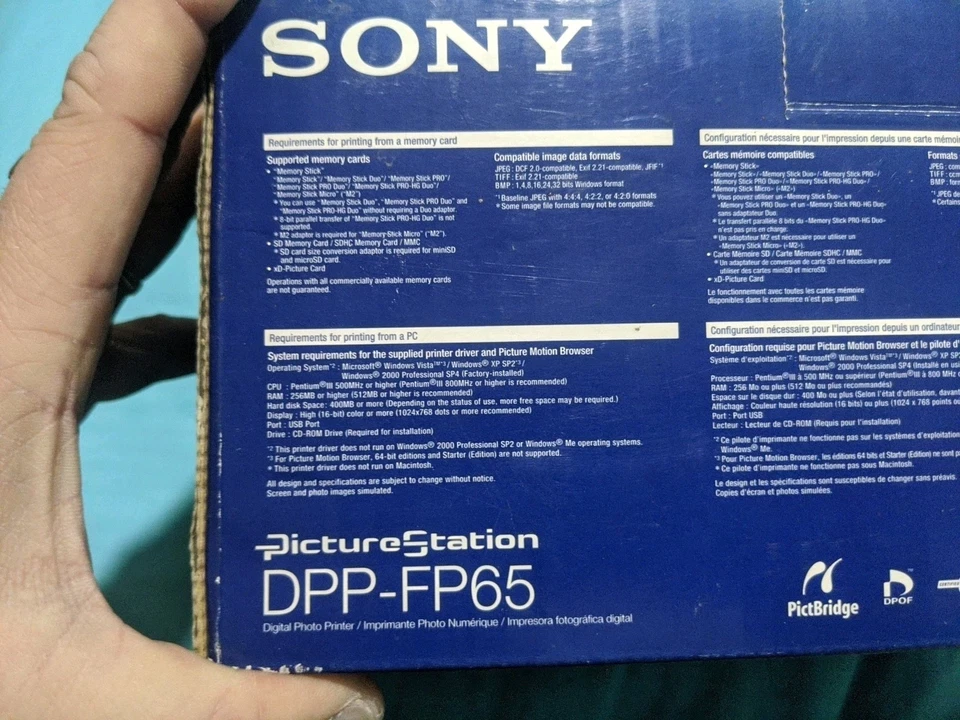 Sony Digital Photo Printer DPP-FP65 Sony DPP-FP65 Digital Photo Dye sublimation - image 2 of 4