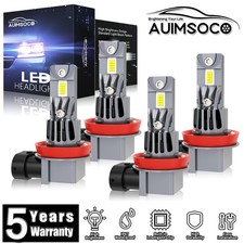 For Nissan Rogue Sport 2017-2020 Combo 4x LED Headlights Hi-Lo Beam Bulbs 6500K
