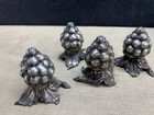 GRAPE SHAPE SILVER PLATED SALT PEPPER SHAKER W.B. CO. 1351 COPY R. set of 4 — photo 1