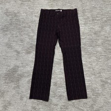 Betabrand Pants Womens XL Blue Orange Stretch Straight Leg Dress Trousers Yoga