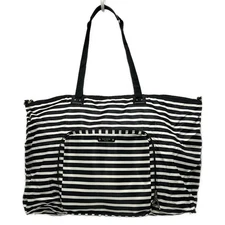 Auth Kate spade - WKRU2695 Black White Nylon Leather Shoulder Bag