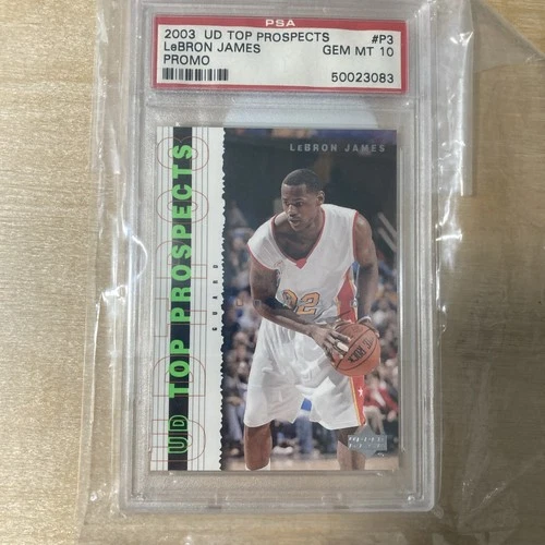 LeBron James Rookie Card 2003-04 UD Top Prospects #P3 PSA 10