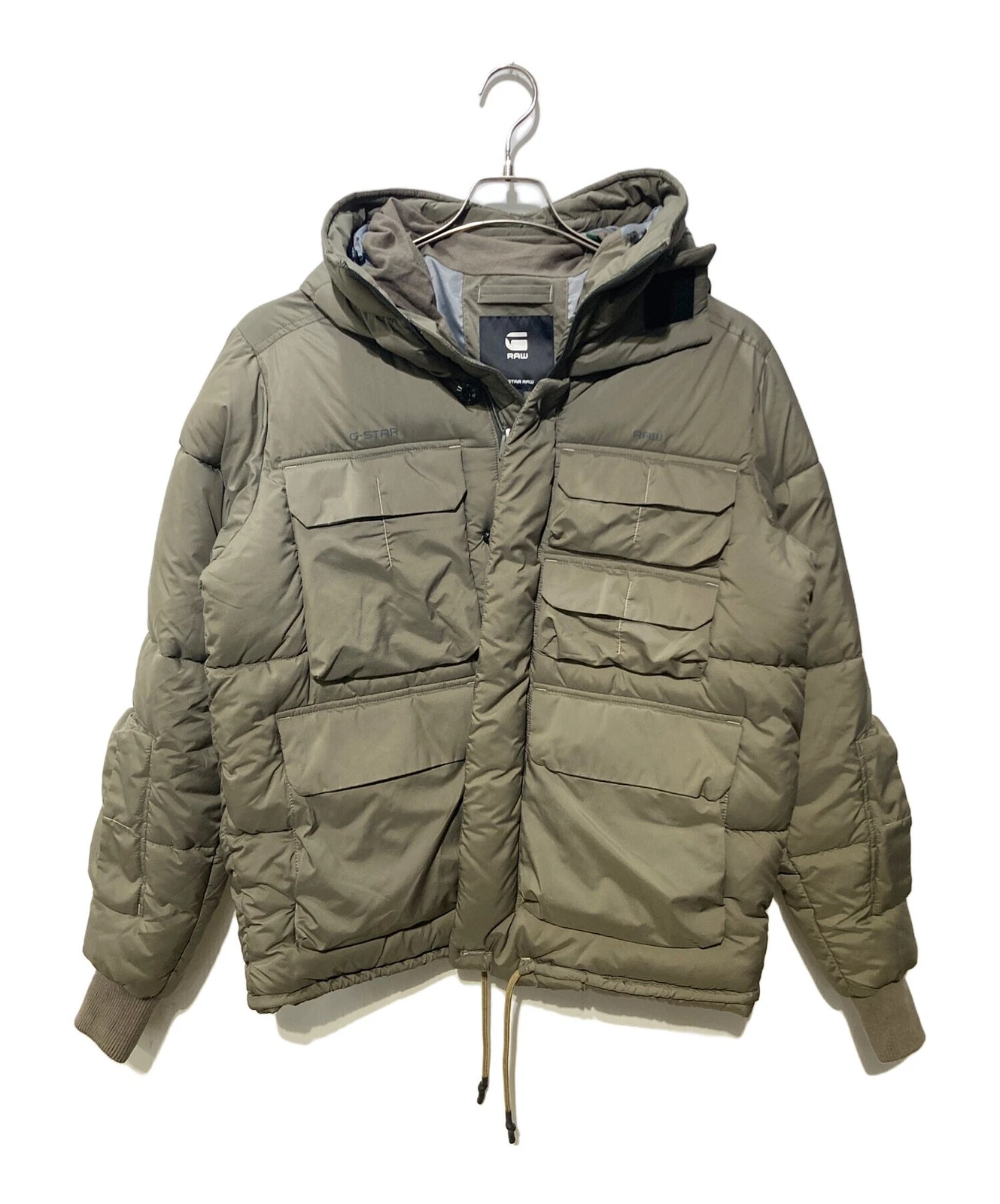 G-Star RAW Field Hooded Puffer Jacket Men's Size M Olive - product detail image 1
