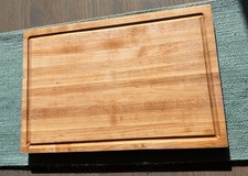 Large Wood Cutting Board 18  X 11.25  X 1   Solid EUC Rubber Feet