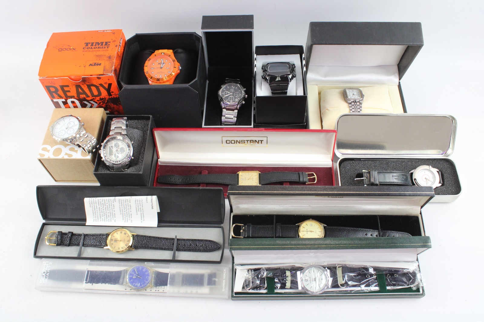 UNTESTED Etc Watches Job Assorted Adidas Boxed Quartz Boss Lot - vintagewatches.pk