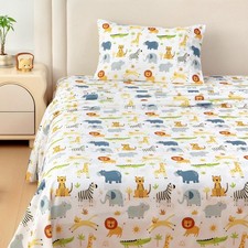 Twin Set Wild Animal, 3 Pieces Sheets for Boys  Girls, Soft Printed Microfib...