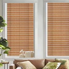  Wooden Blinds Pattern Decorative Window Privacy Film, Sun 17.7in X 78.7in S531