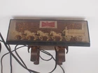 Vintage Budweiser Beer Horse Hanging Lighted Sign Carriage