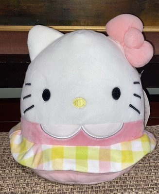 Squishmallows Hello Kitty Plush 8''  SANRIO Pink Bow Plaid Easter Kellytoy