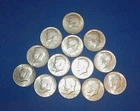 13 Kennedy Half Dollars 40% Silver 1965-1969 Lot