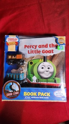 2013 Thomas & Friends Wooden Railway Percy Train & Little Goat Hardcover Book Pk