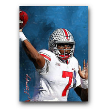 Dwayne Haskins Art Card Limited 28/50 Edward Vela Signed (Washington Redskins)