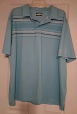  Ben Hogan Mens Shirt, Size Xl, Light Blue, Performance Polo, Short Sleeve