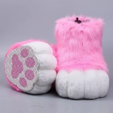 Cat Paws Shoes Cartoon Plush Furry Cosplay Kig Costume Cats Feet Nail Claws Shoe