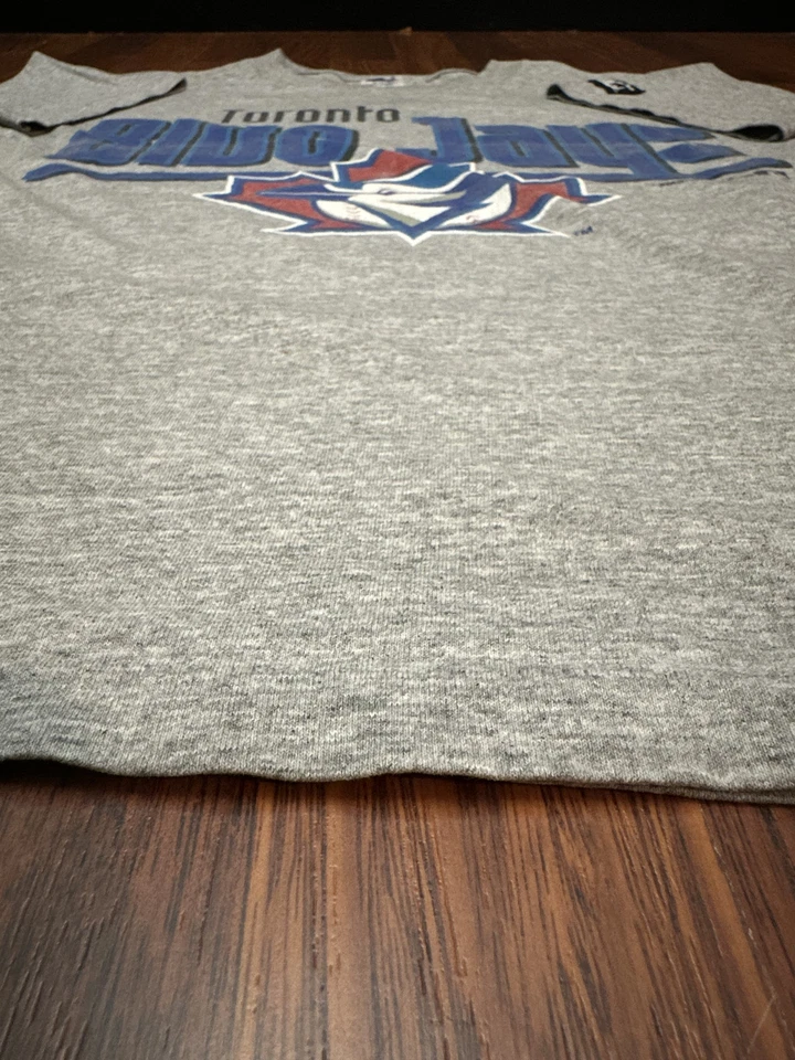 Camiseta Toronto Blue Jays Starter 1996 para hombre puntada única gris para hombre pequeña Foto 4 de 4