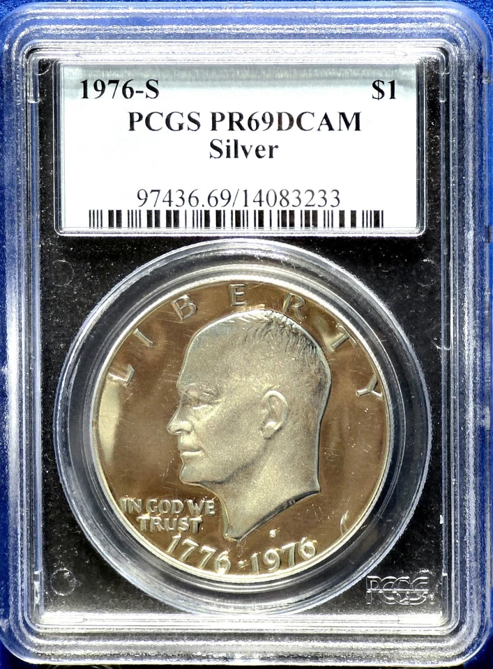 1976-S Eisenhower Silver Dollar PCGS PR69 DCAM SILVER $1
