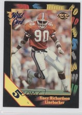 1991 Wild Card Draft 5 Stripe Huey Richardson #123 Rookie RC 0b5. rookie card picture