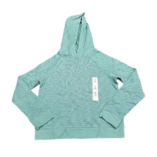 Kids Girls Long Sleeves Lightweight Pullover Hoodie Medium Size Green