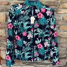 TOMMY BAHAMA GOLF/TENNIS Full ZIP TOP JACKET LS FLORAL XS Small NWT