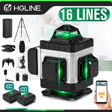 Laser Level with Tripod 16 Line 360° Green Cross Line Self Leveling Leveler Tool