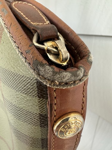 Vintage Burberrys Haymarket Nova Check Shoulder Bag Equestrian Knight Logo - Picture 6 of 17