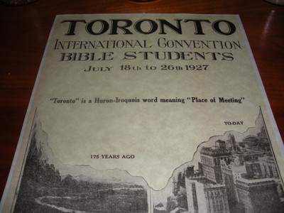 Rare 1927 Toronto International Bible Student Convention Report Watchtower 14 Pg Ebay