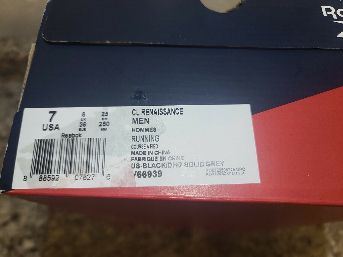 Reebok CL Renaissance Grey Men 7 Running Shoes | eBay