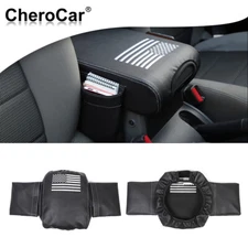 Armrest Box Leather Pad Cover Storage Bag Accessories for Jeep Wrangler JK 07-10