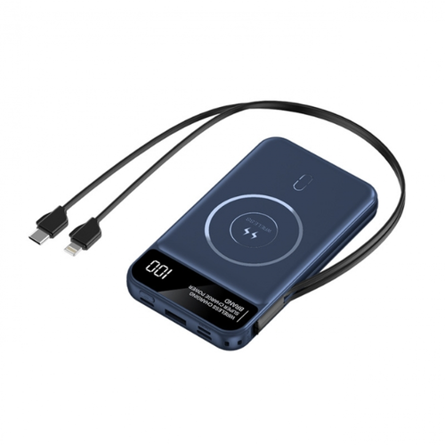 10000mAh Magnetic Wireless Fast Charging Power Bank Portable Battery With 2Cable - 第 14/20 張圖片