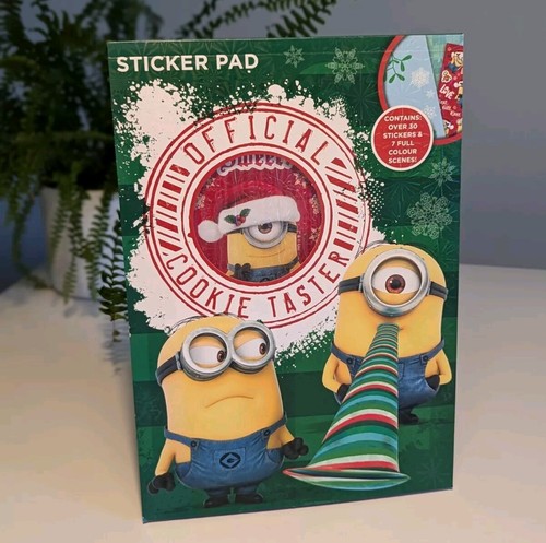 Minions Christmas Sticker Pad - 30x Stickers & 7x Scenes. Stocking Fillers