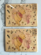 NEW 2x Disney Winnie The Pooh Paper Envelope Sticker Stationery Letter Set